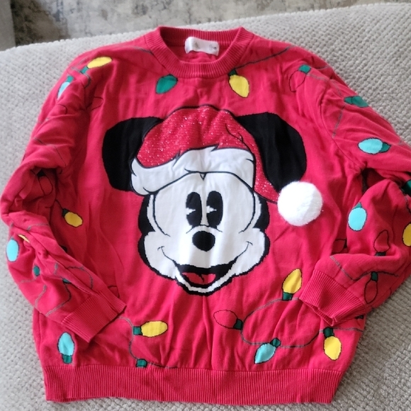 "Ugly Sweater" Christmas Mickey Mouse. Santa. - Picture 1 of 5